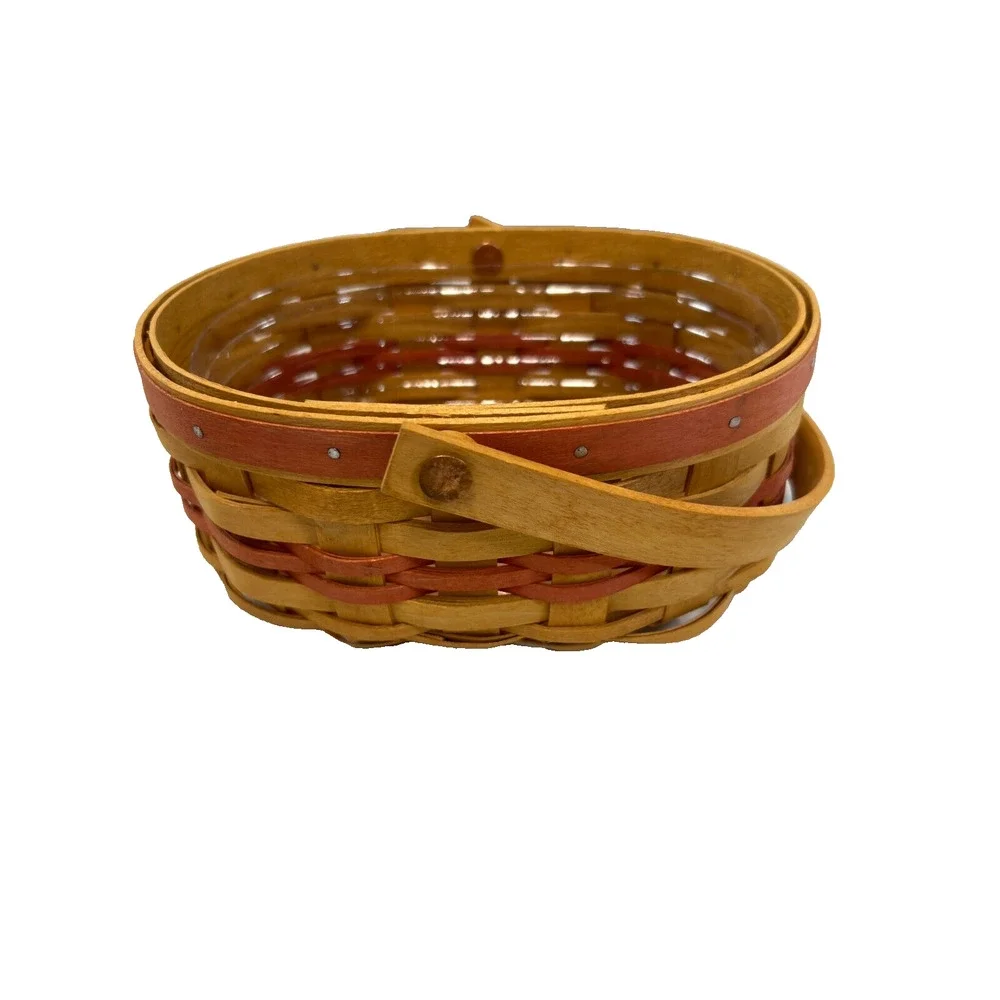 1999 Longaberger Mother's Day Tea for Two Basket & Protector 7.75L 5.75W 3.25H
